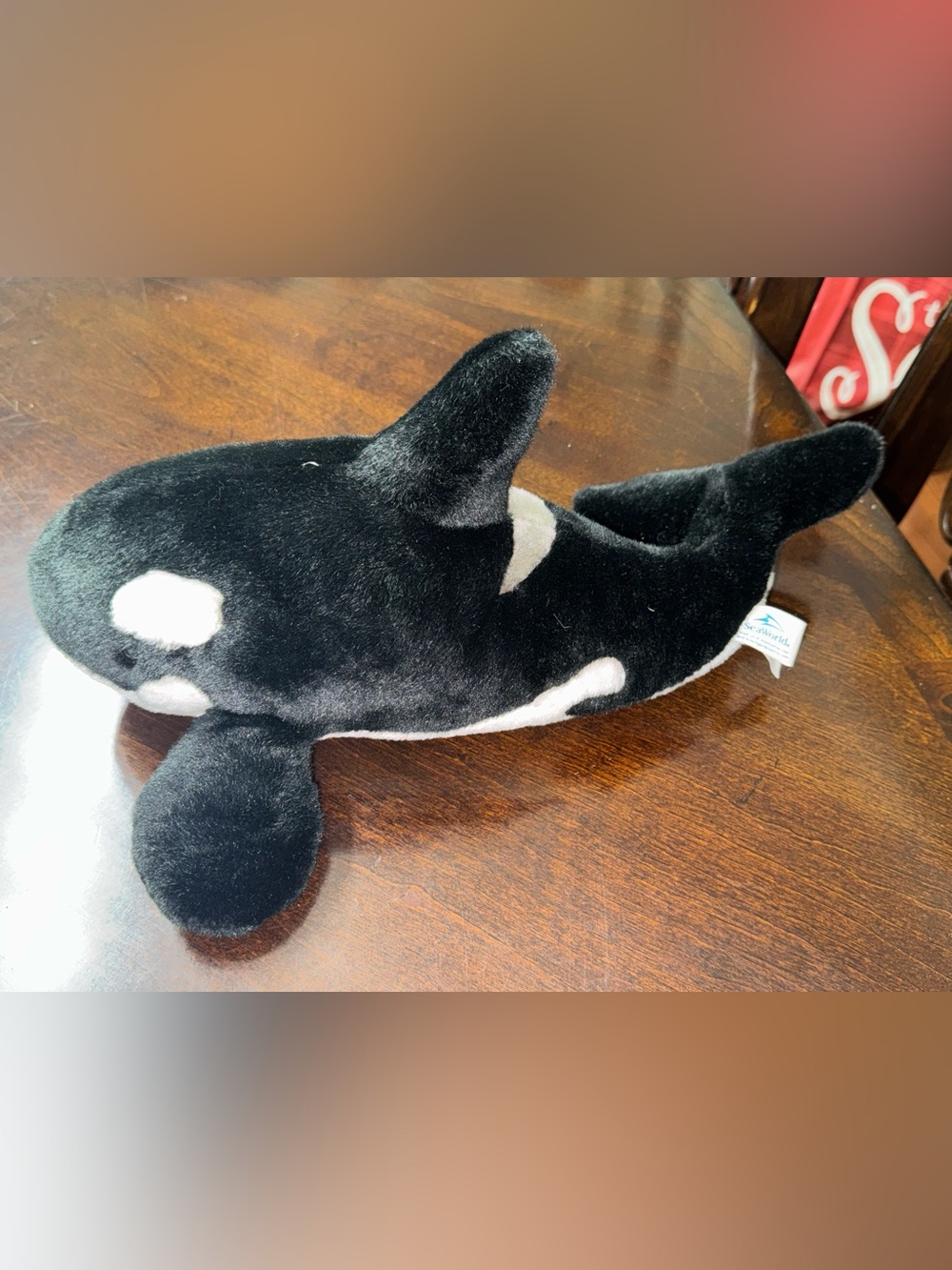 Black & White Orca Plush Stuffed Whale - Soft Cuddly Toy